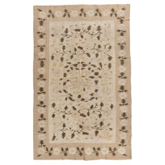 Antique Circa 1920 Beige Bessarabian Hand Knotted Flatweave Rug