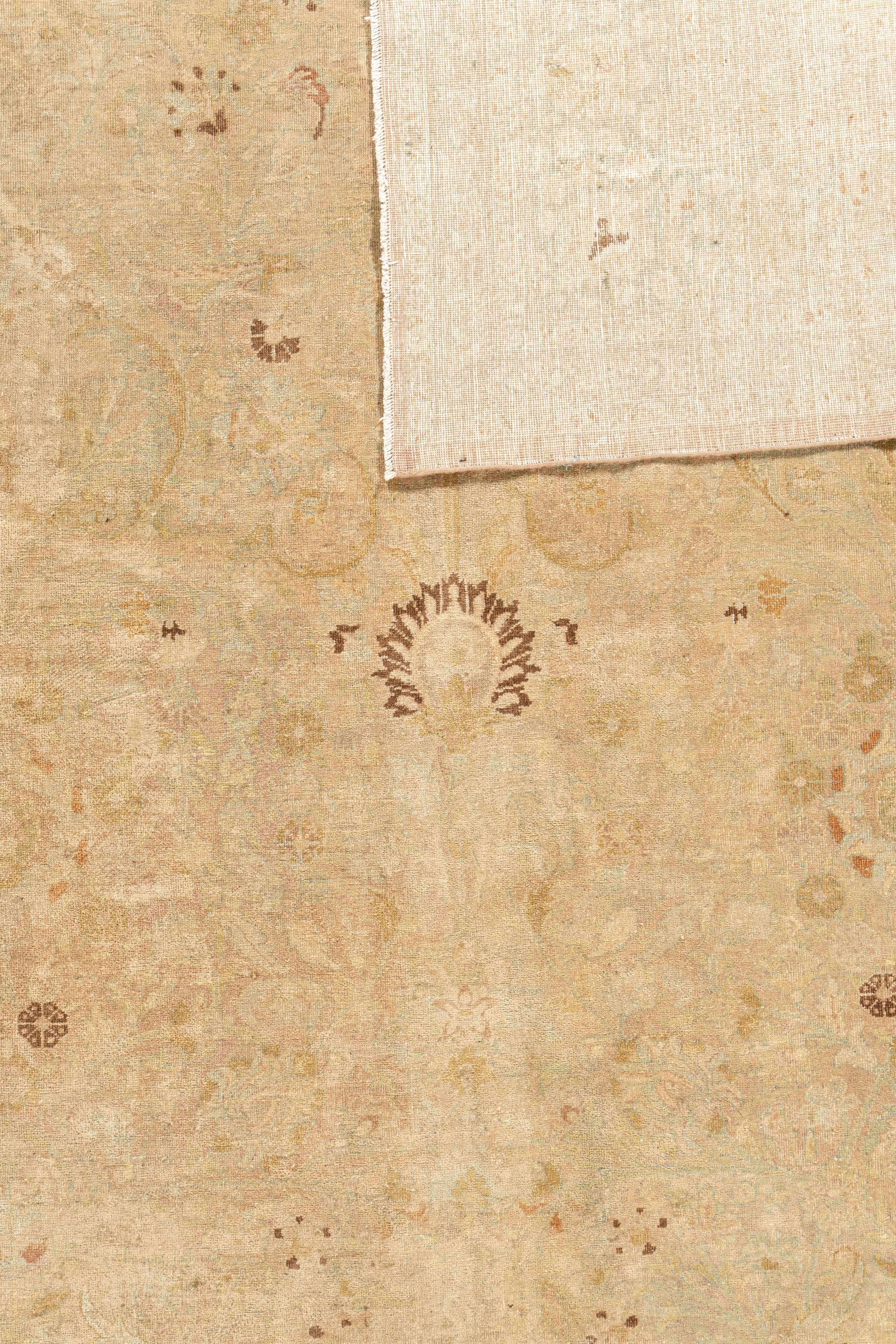 Antico Tappeto Persiano Meshad Annodato a Mano CIRCA 1920 in vendita 3