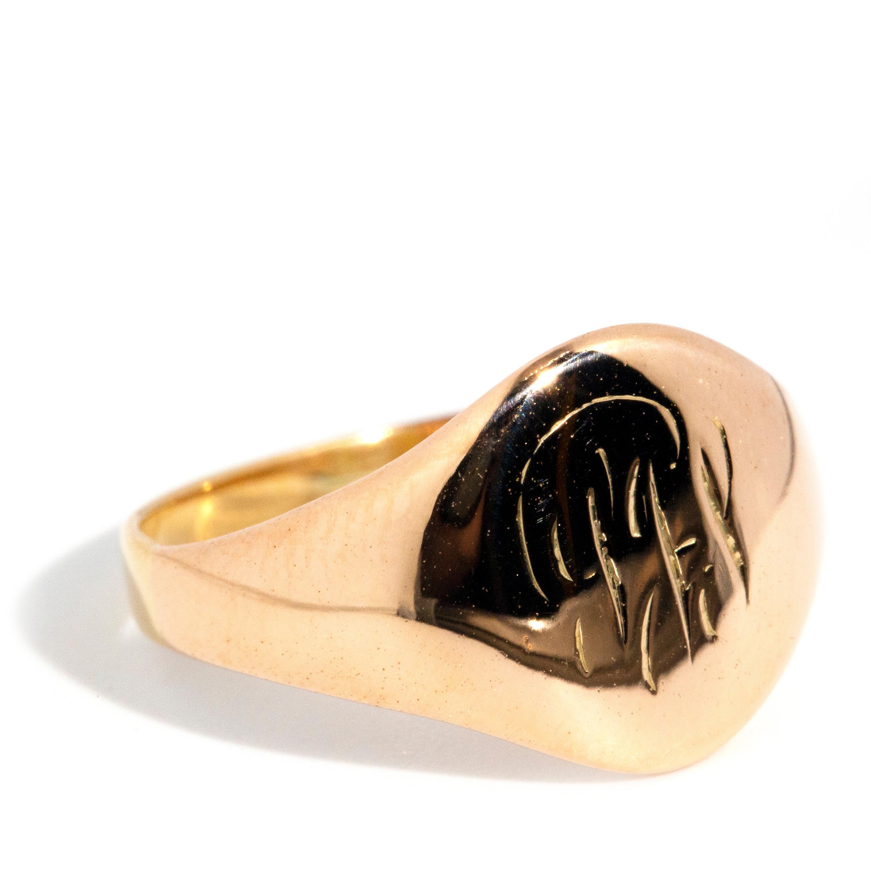 rose gold signet ring