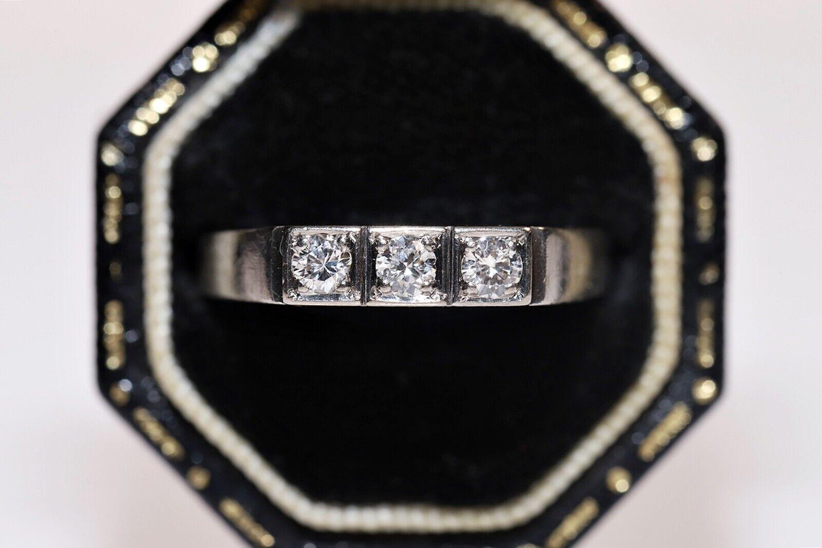 Antiker, dekorativer Ring aus 18 Karat Gold mit natürlichem Diamanten, ca. 1920er Jahre im Angebot 6