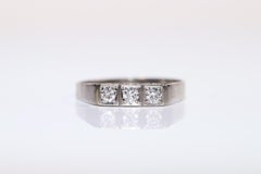 Antique Circa 1920s 18k Gold Natural Diamond Decorated Ring