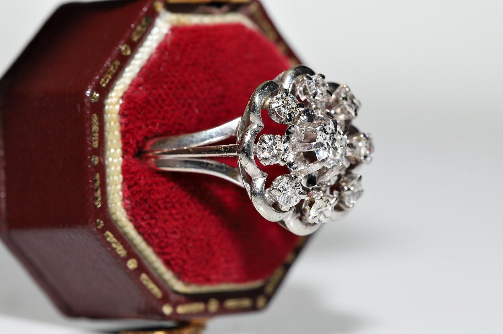 Antiker, dekorativer Ring aus 18 Karat Gold mit natürlichem Diamanten, ca. 1920er Jahre  (Art déco) im Angebot