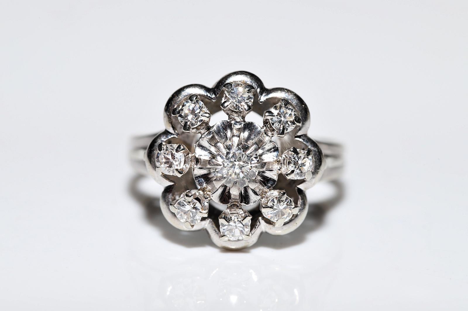 Antiker, dekorativer Ring aus 18 Karat Gold mit natürlichem Diamanten, ca. 1920er Jahre  (Brillantschliff) im Angebot