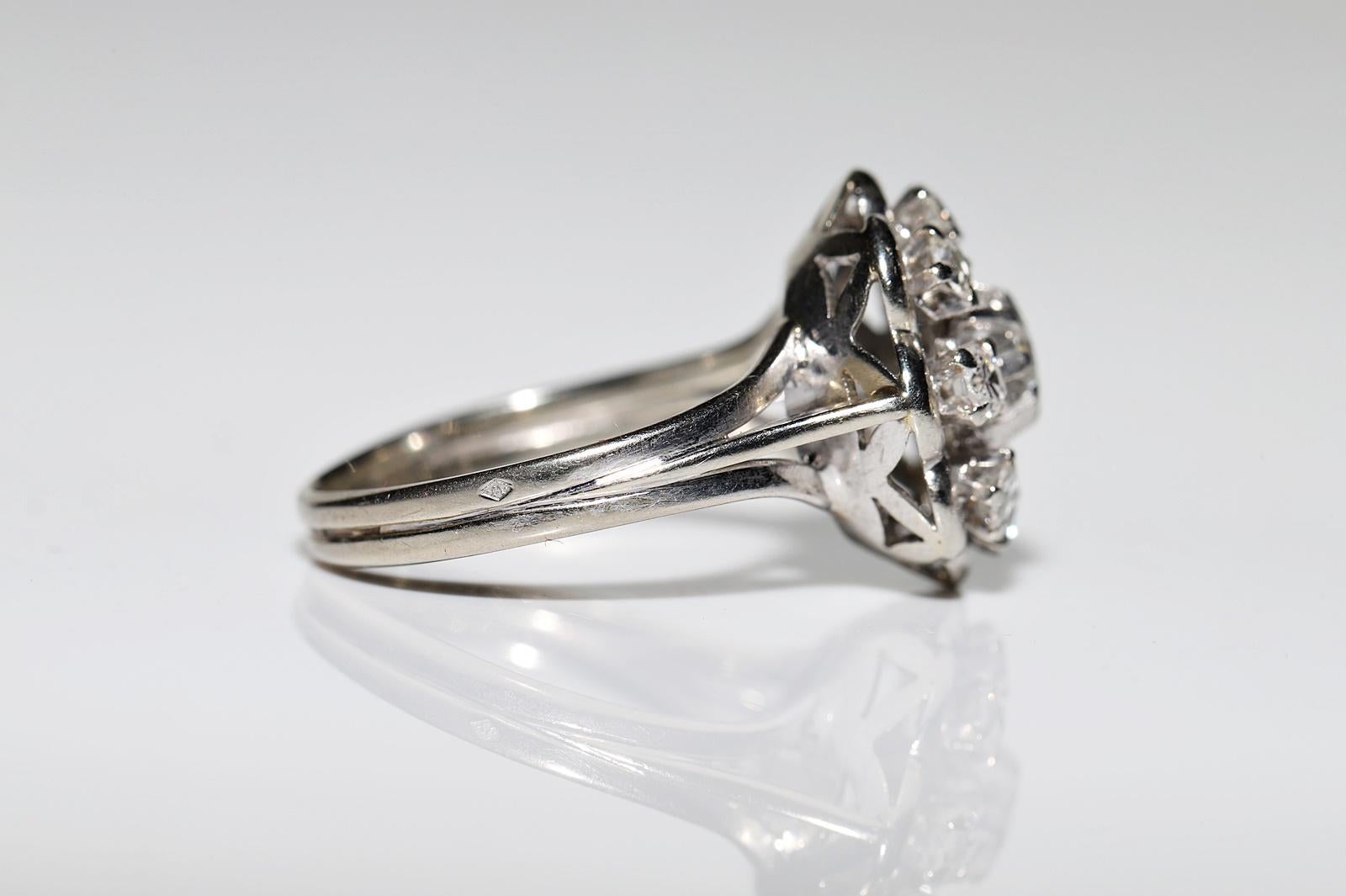 Antiker, dekorativer Ring aus 18 Karat Gold mit natürlichem Diamanten, ca. 1920er Jahre  Damen im Angebot