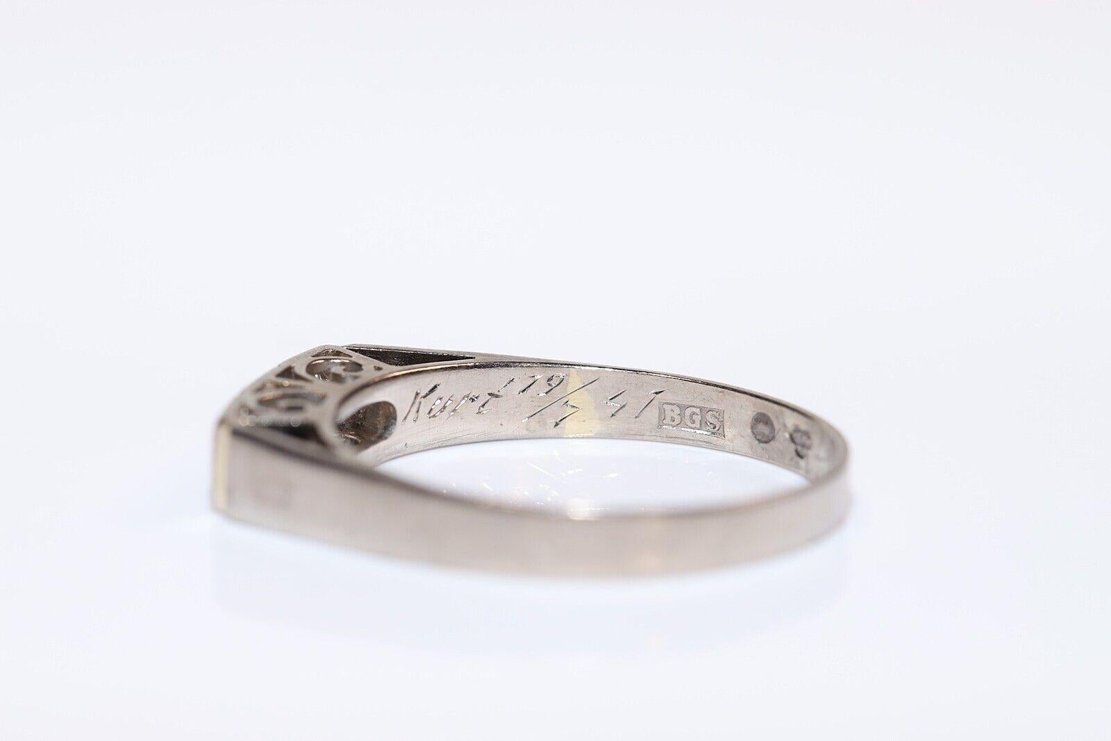 Antiker, dekorativer Ring aus 18 Karat Gold mit natürlichem Diamanten, ca. 1920er Jahre Damen im Angebot