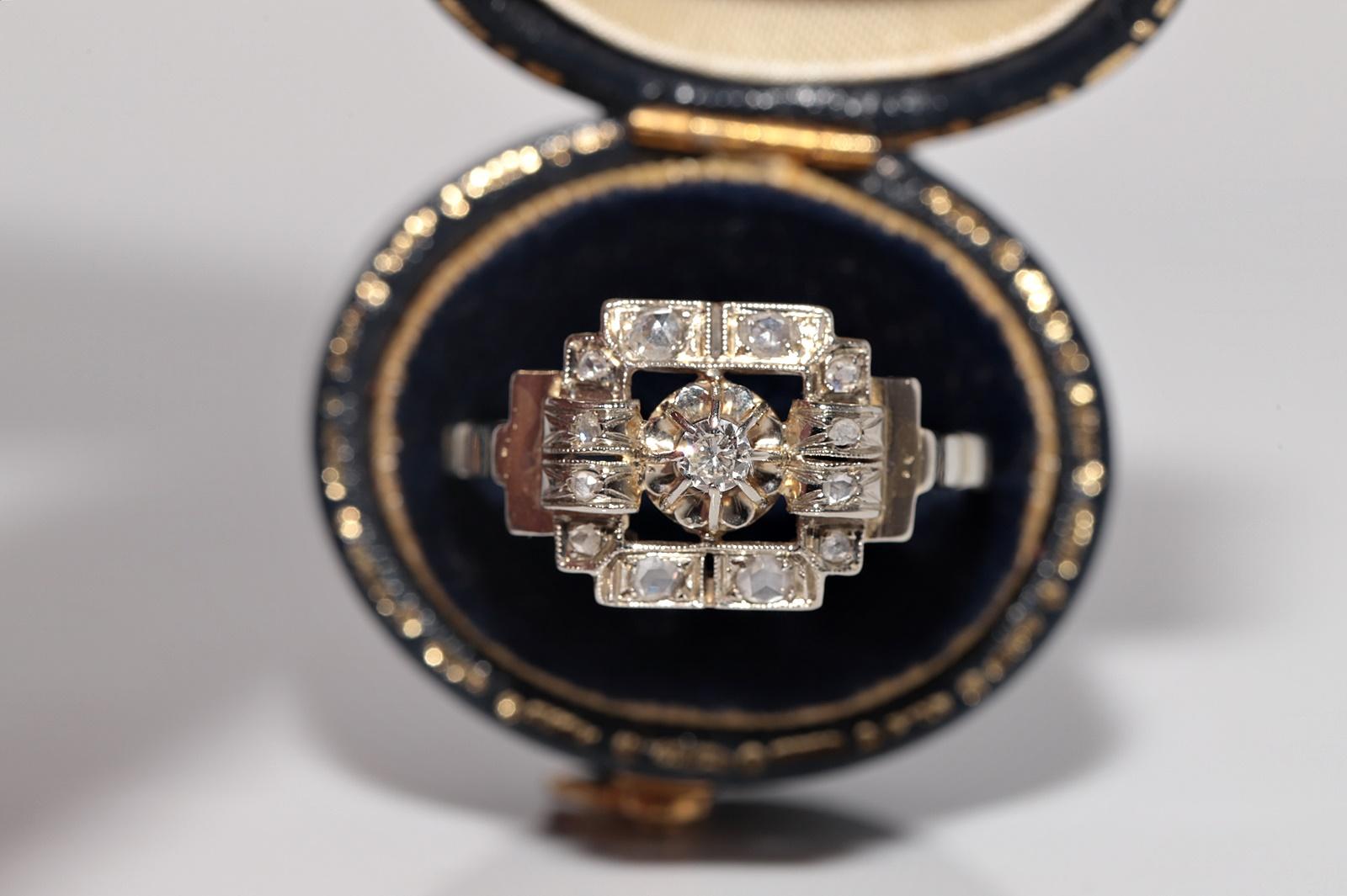 In very good condition.
Total weight is 4.2 grams.
Totally is old cut diamond 0.10 ct.
Totally is rose cut diamond 0.30 ct.
Ring size is US 11
We can make any size.
The box is not included.
Please contact for any questions.