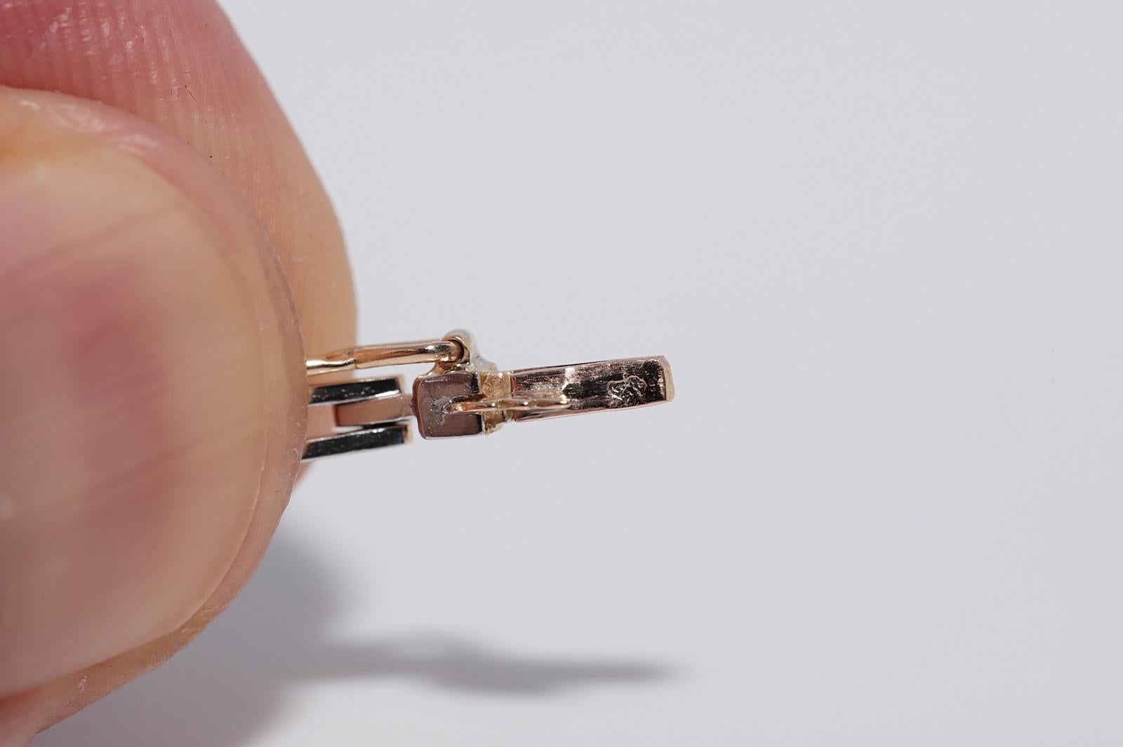 Antike CIRCA 1920er Jahre handgefertigt Art Deco 18k Gold natürlichen Diamant-Armband im Angebot 9