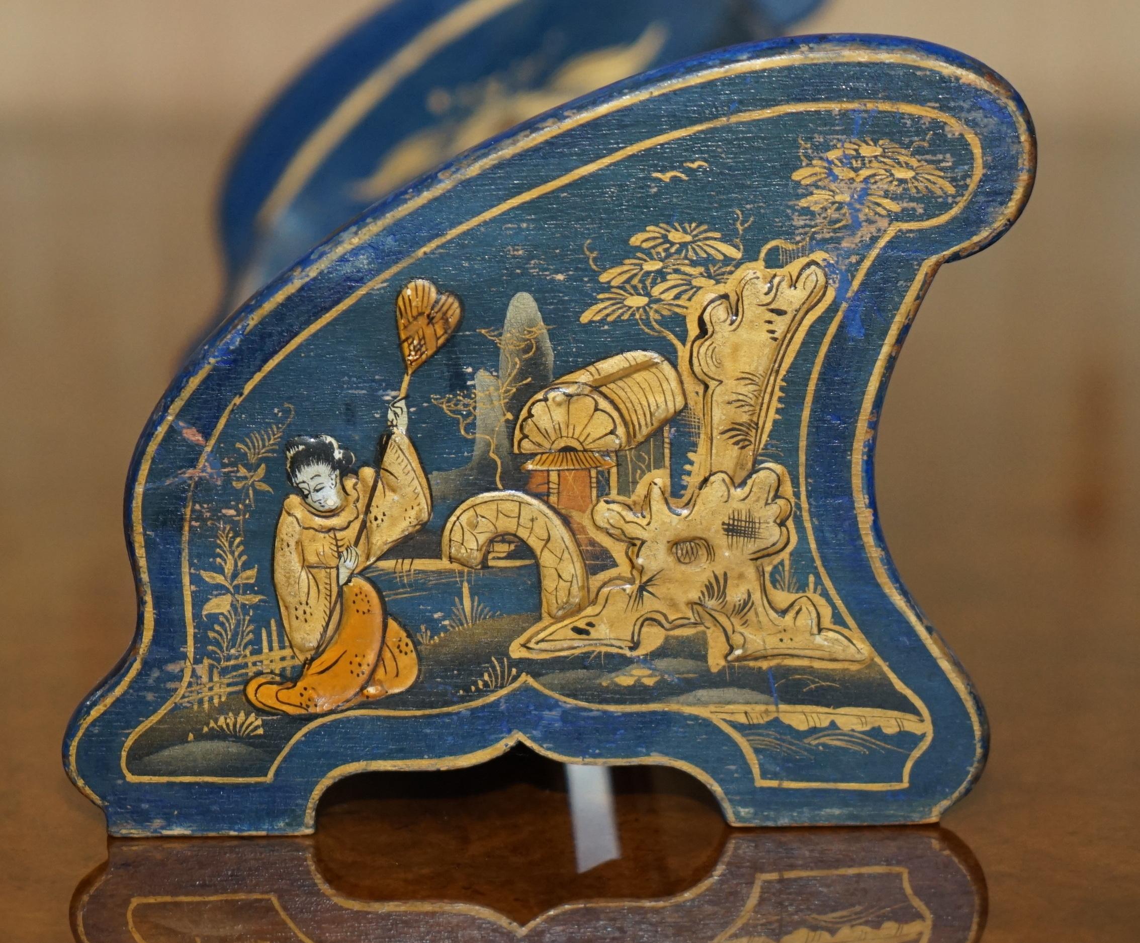 Début du 20ème siècle ANTIQUE CIRCA 1920 PETIT PORTE-BLOCS DE CHINOISERIE CHiNESE SUR TABLE en vente