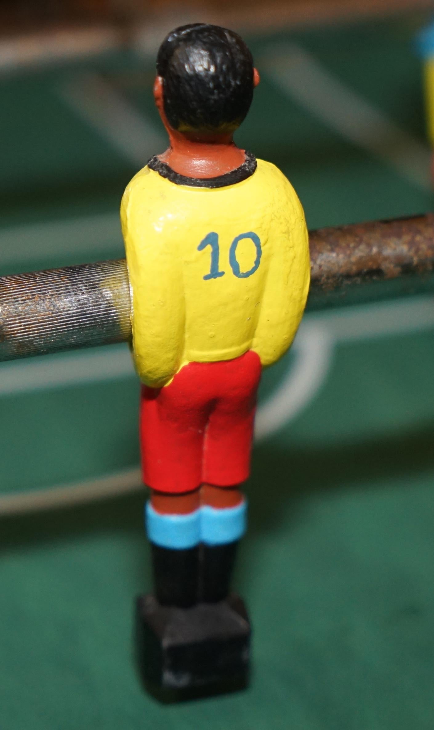 ANTIQUE CIRCA 1930er BUSSOZ PARIS BABYFOOT ORIGINAL PATiNA FOOTBALL TABLE im Angebot 2