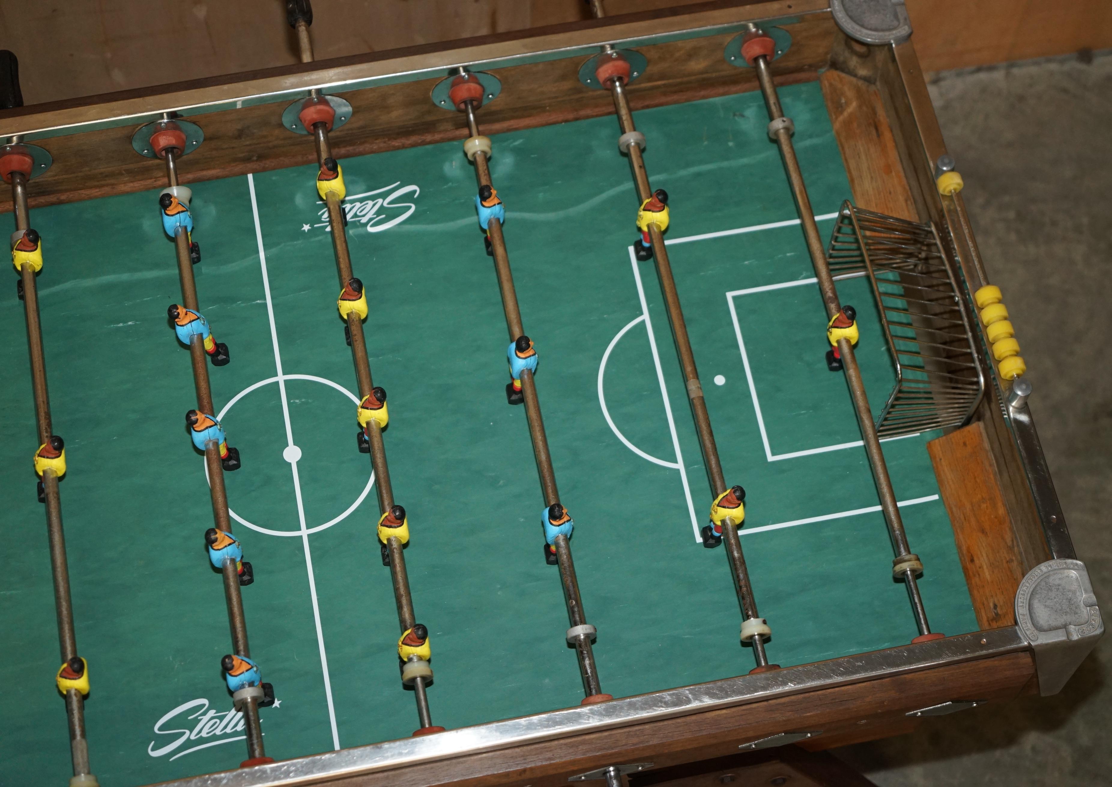 ANTIQUE CIRCA 1930er BUSSOZ PARIS BABYFOOT ORIGINAL PATiNA FOOTBALL TABLE im Angebot 7