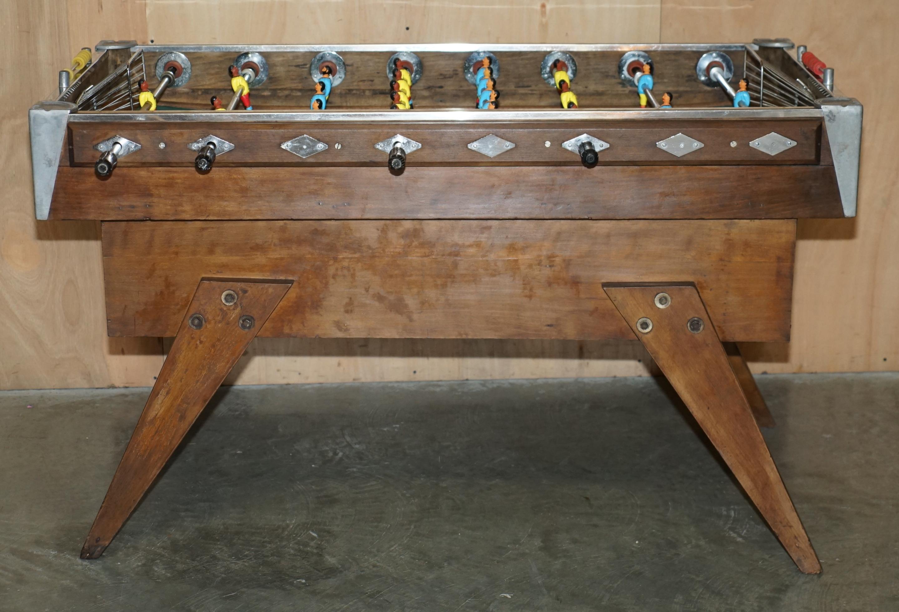 ANTIQUE CIRCA 1930er BUSSOZ PARIS BABYFOOT ORIGINAL PATiNA FOOTBALL TABLE im Angebot 11