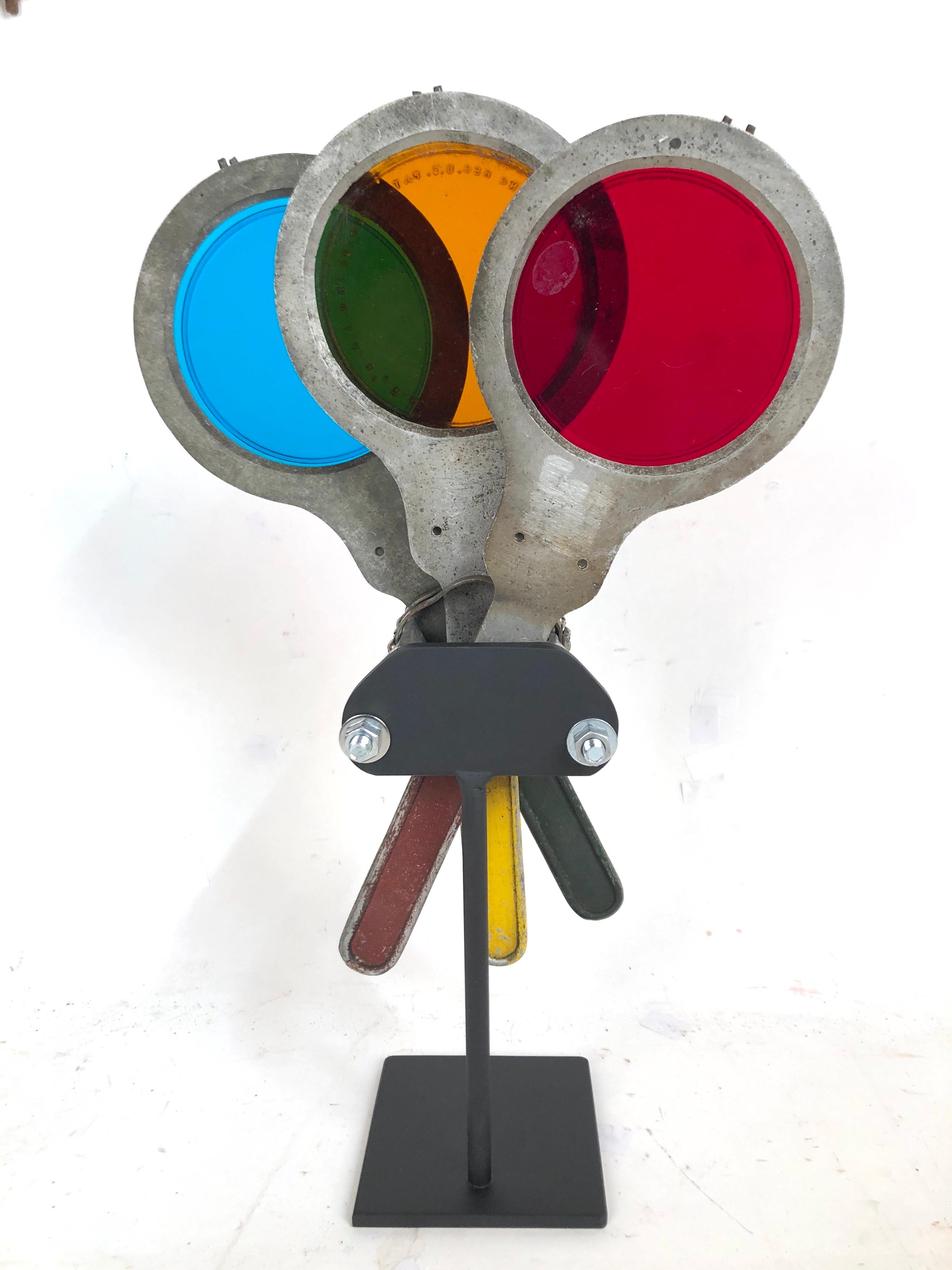 Machine-Made Antique circa 1930s NYC Subway Signal Semaphore