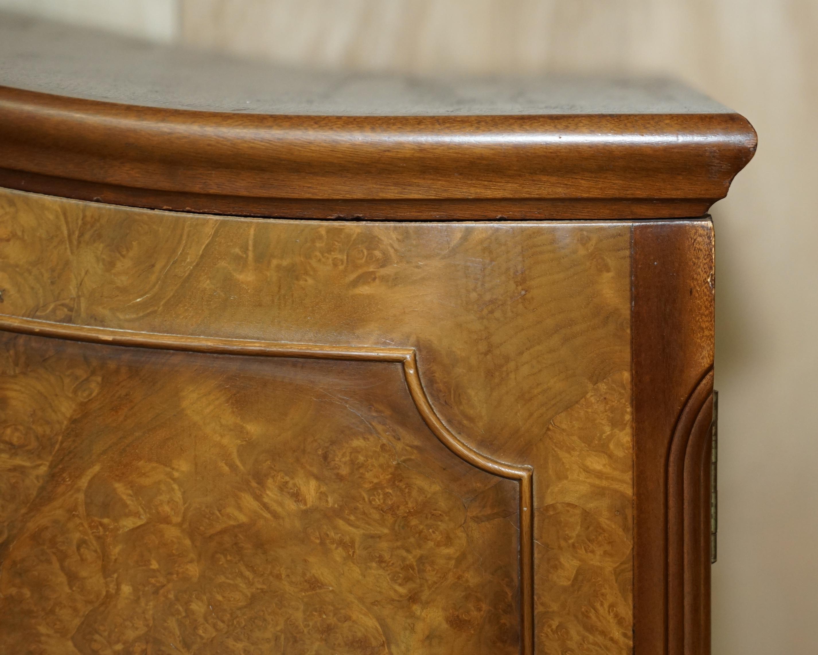 Mid-20th Century ANTIQUE CIRCA 1940's BURR WALNUT LARGE WARDROBE SPLITS IN TWO FOR EASY TRANSPORT For Sale