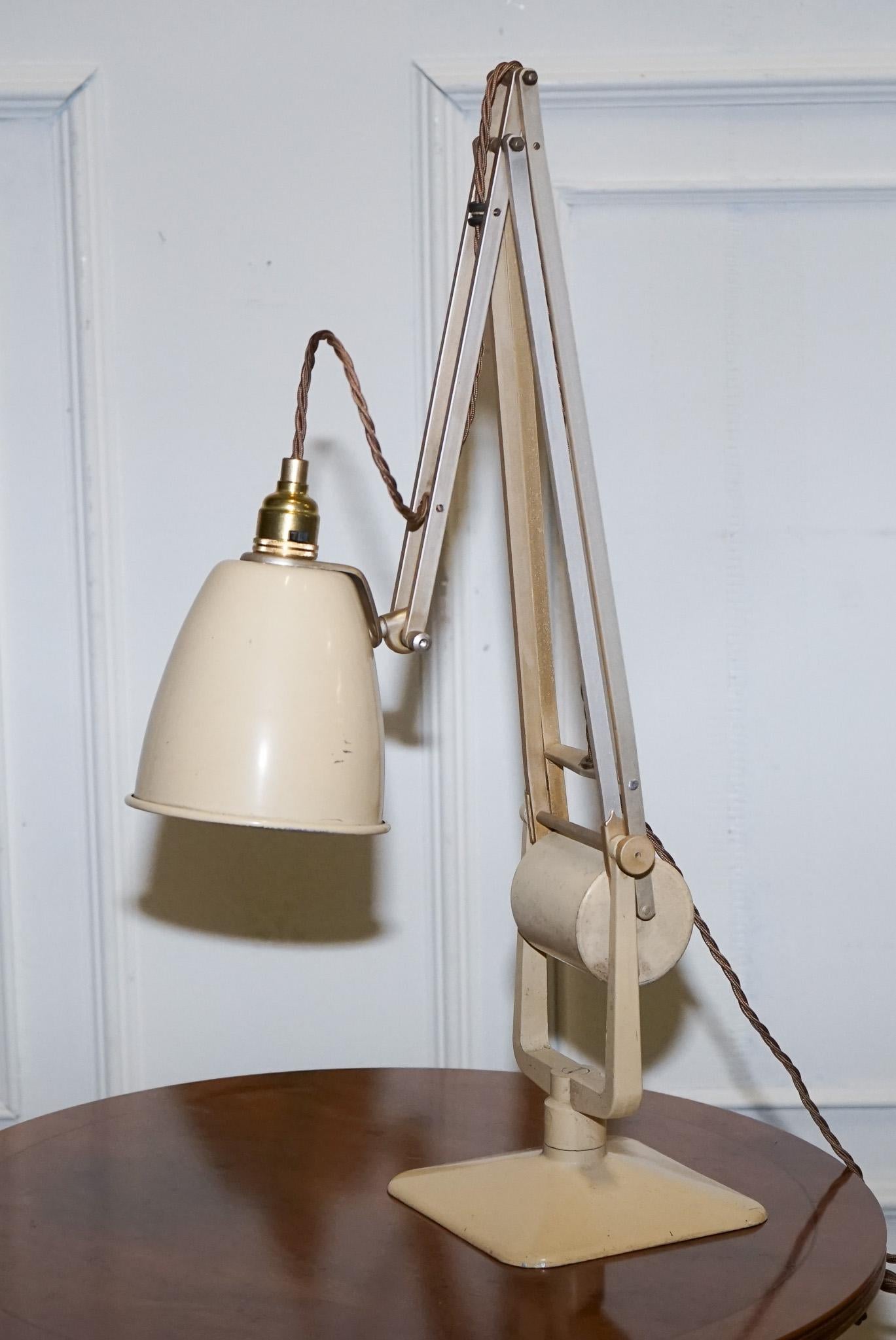 ANTIQUE CIRCA 1950 RECLAIMED HADRILL & HORSTMANN COUNTERPOiSE DESK LAMP en venta 7