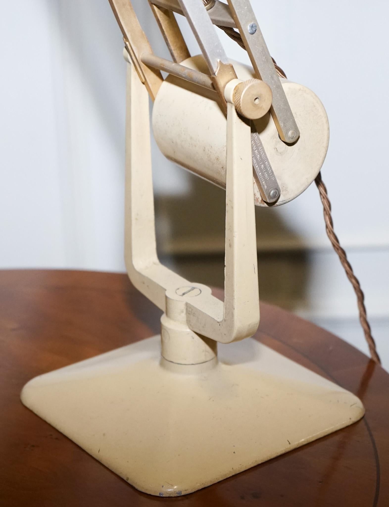 ANTIQUE CIRCA 1950 RECLAIMED HADRILL & HORSTMANN COUNTERPOiSE DESK LAMP en venta 13