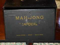 ANTIQUE CIRCA 1950's CHINESE IMPERIAL MAHJONG SET WITH THE ORIGINAL RACKS