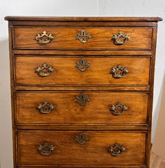 Antique Circa Late 1700s Georgian High Boy Chest of Six Drawers