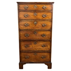 Antique Circa Late 1700s Georgian High Boy Chest of Six Drawers