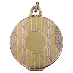 Antique Circle Locket of 14k Gold