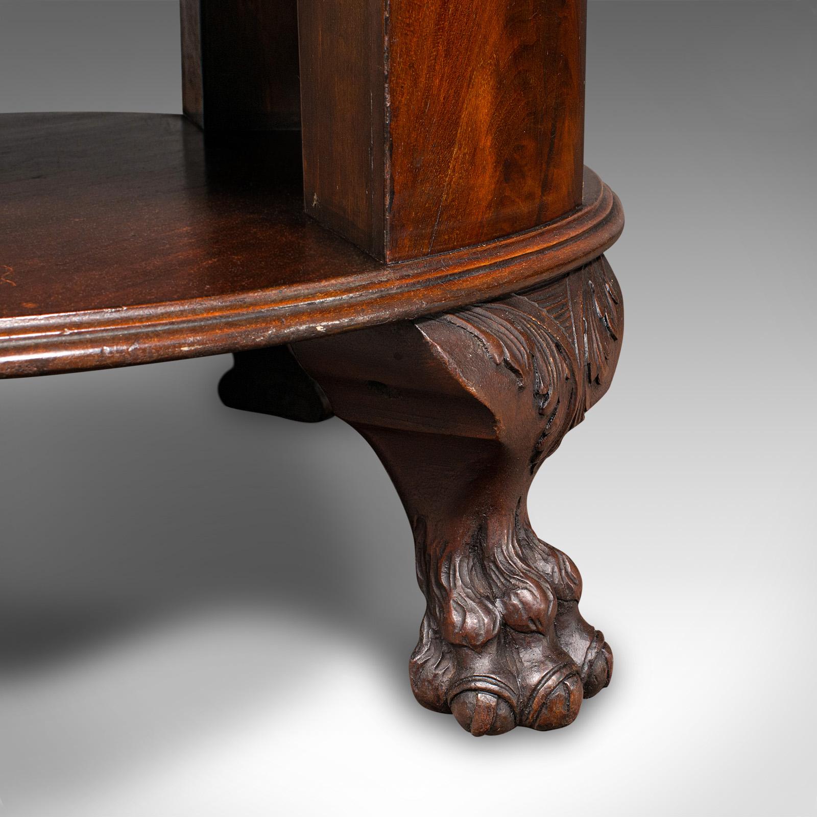 Antique Circular Bookcase, English, Centrepiece Library Table, Edwardian, C.1910 For Sale 4