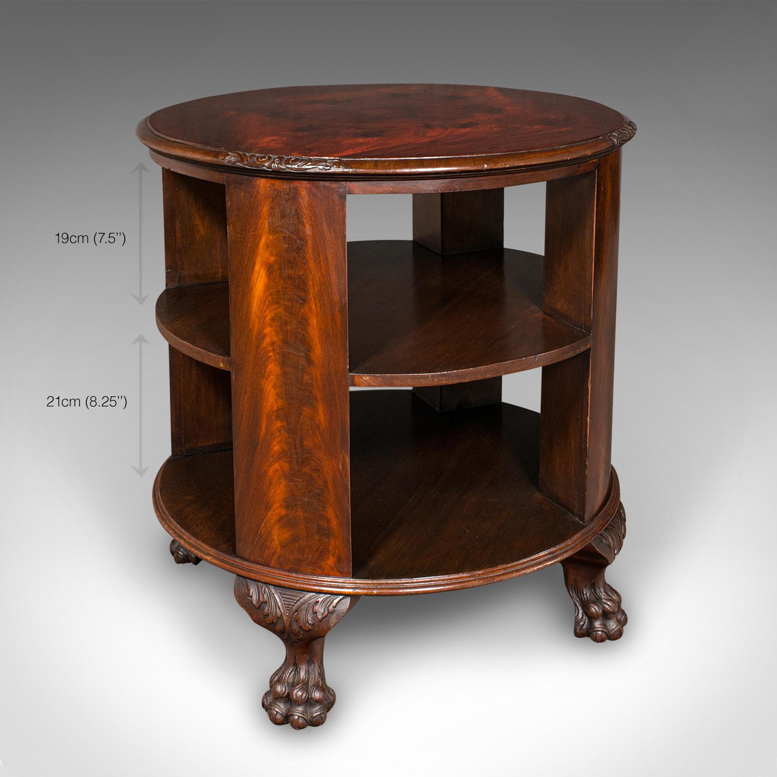 Antique Circular Bookcase, English, Centrepiece Library Table, Edwardian, C.1910 For Sale 5