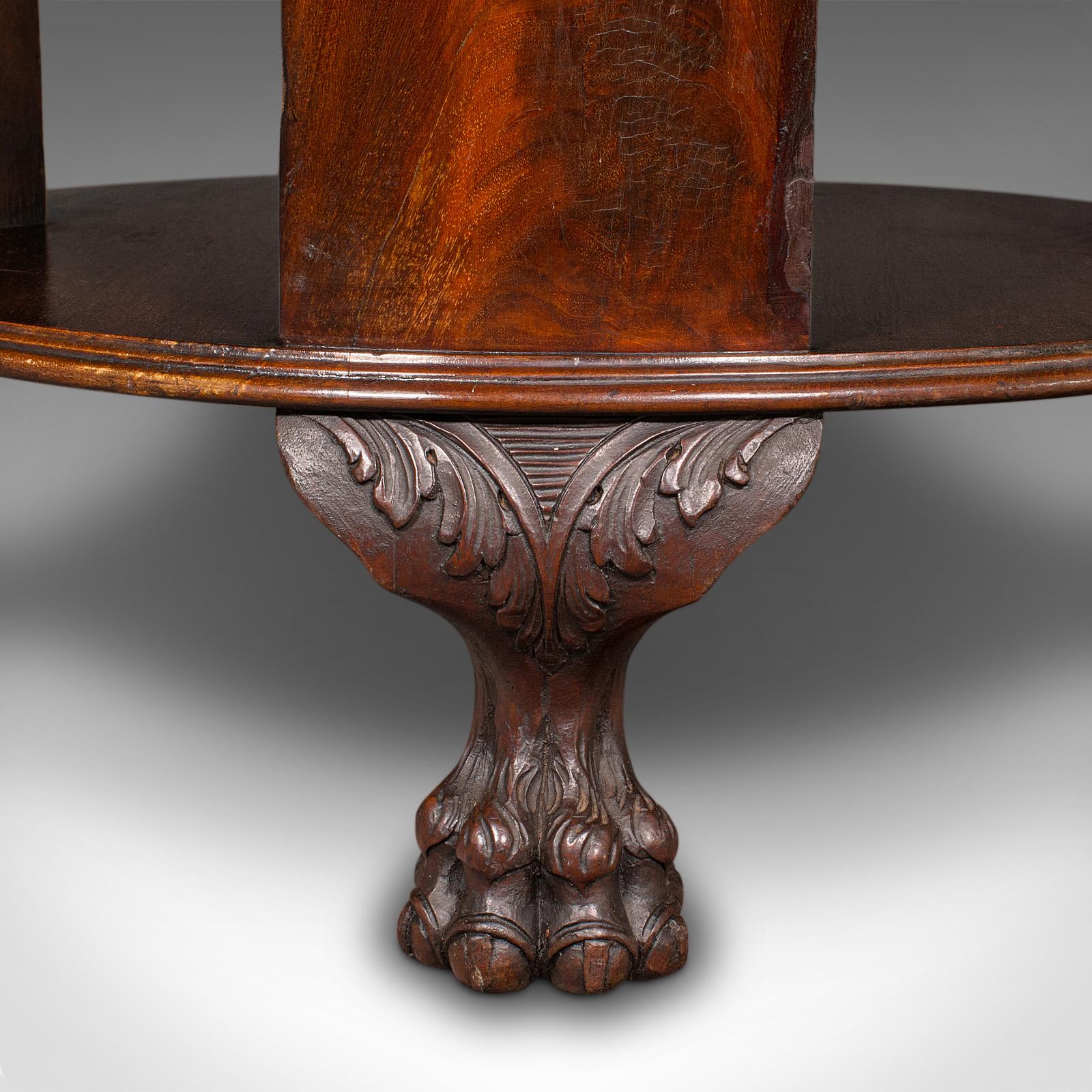 Antique Circular Bookcase, English, Centrepiece Library Table, Edwardian, C.1910 For Sale 3