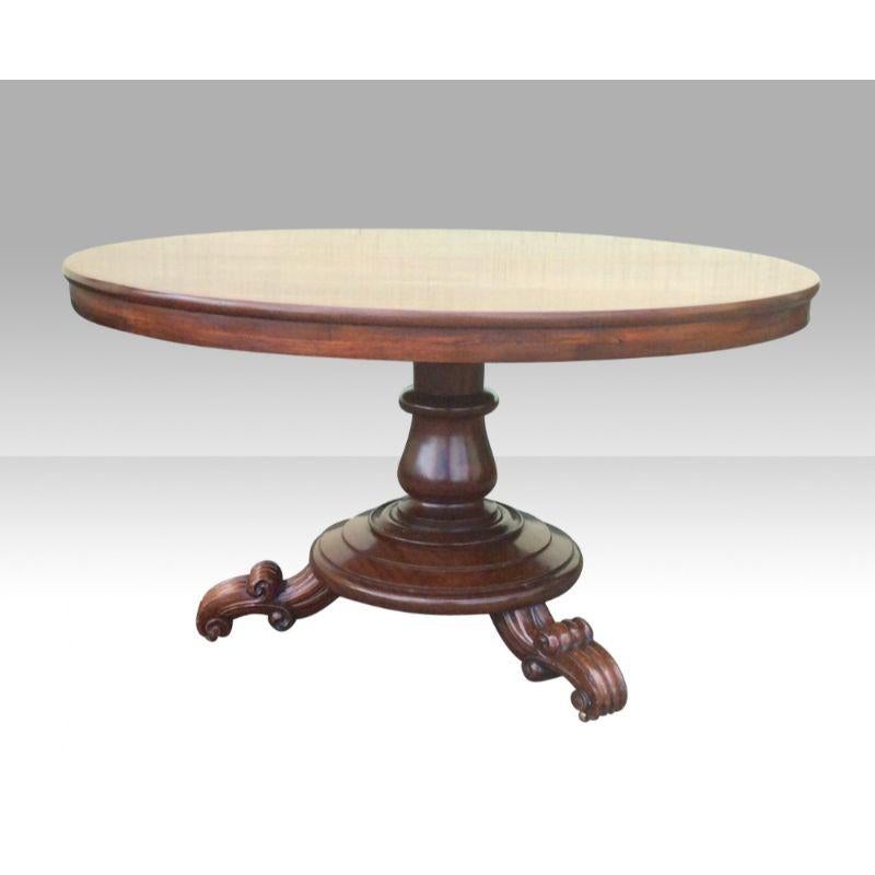 Antique Circular Mahogany Breakfast Dining Table In Good Condition In Antrim, GB
