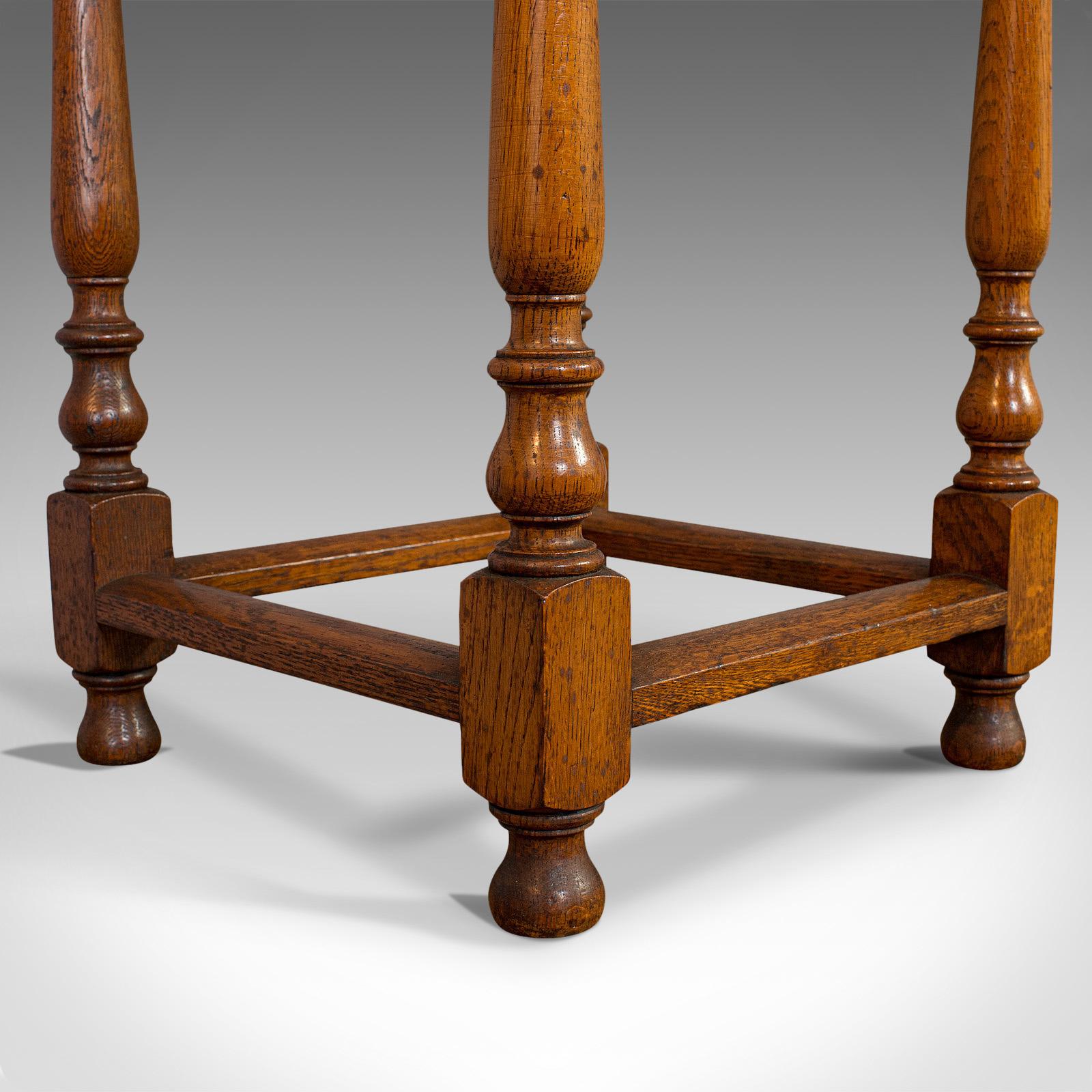 Circular Occasional Table, English, Oak, Side, Lamp, Edwardian, circa 1910 6
