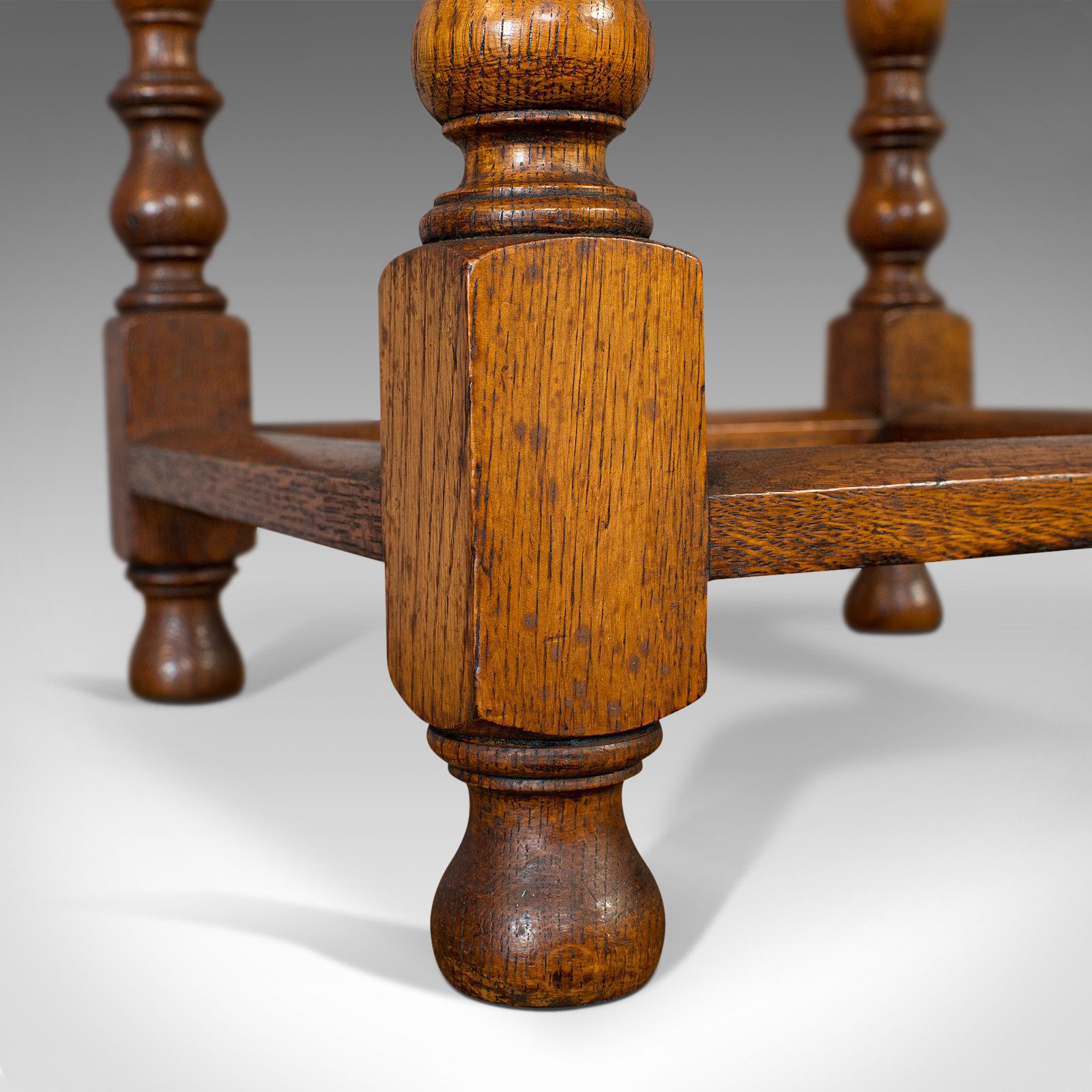 Circular Occasional Table, English, Oak, Side, Lamp, Edwardian, circa 1910 7