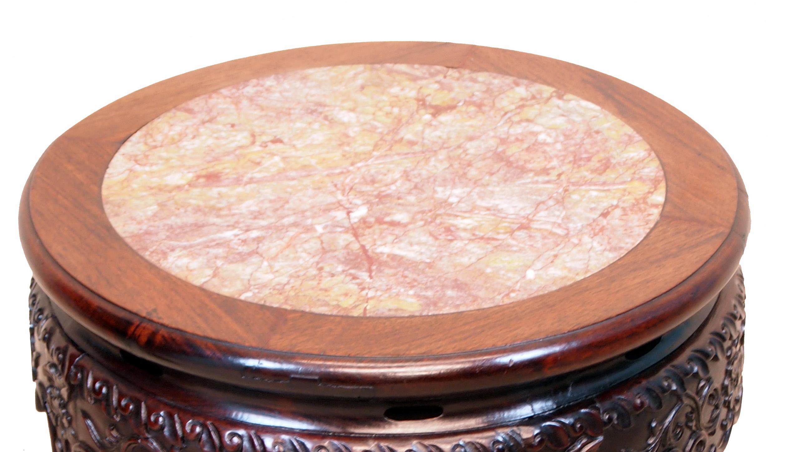 Late Victorian 19th Century Oriental Hardwood Circular Coffee Table