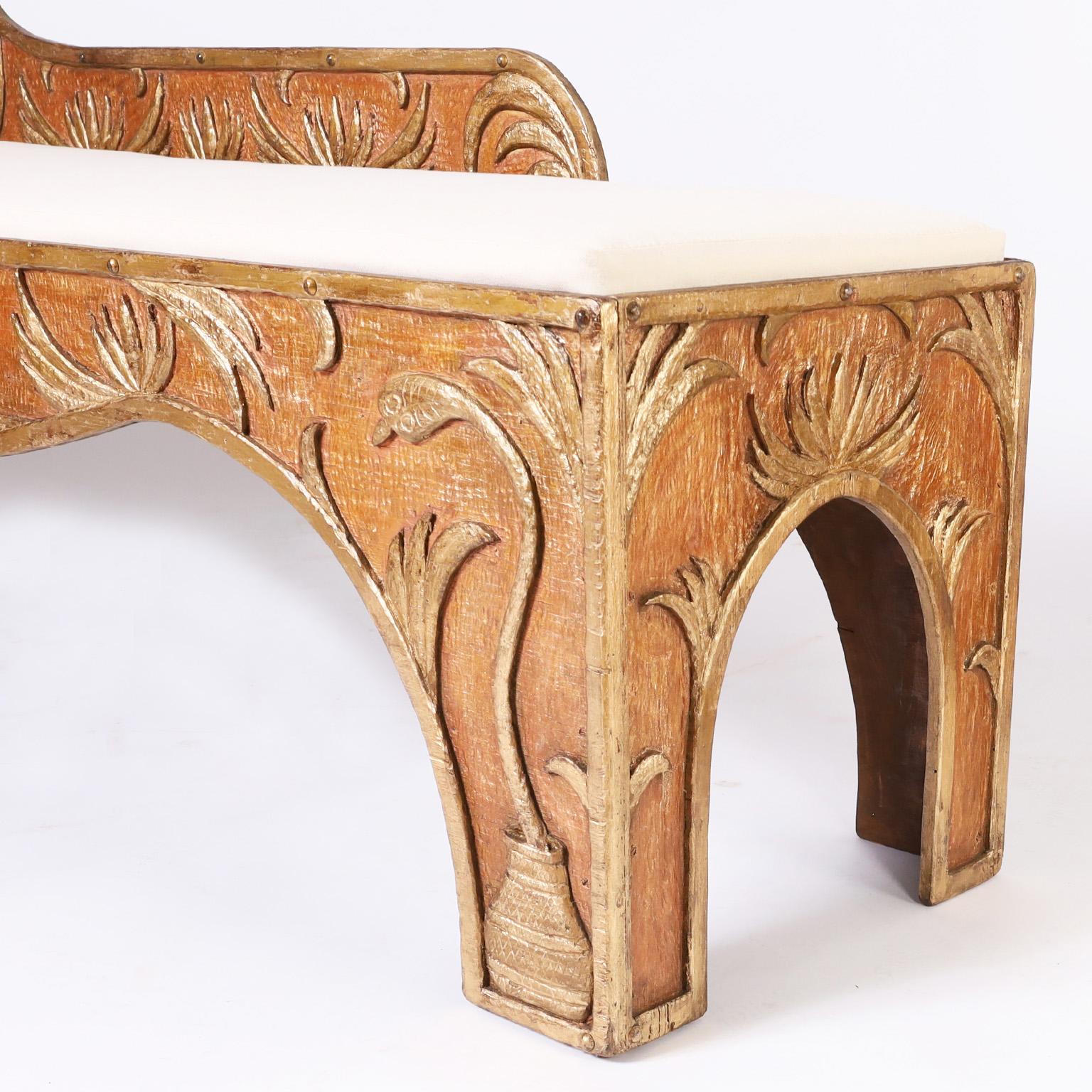 Antique Circus Snake Charmers Bench or Chaise Lounge In Good Condition In Palm Beach, FL