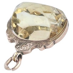 Objet pivotant ancien en or 9 carats et citrine