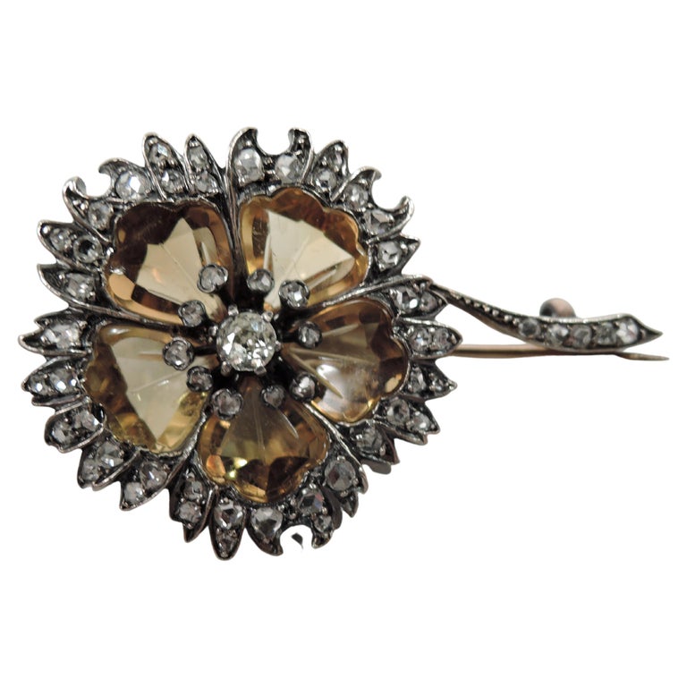 ② Sans prix de réserve - Broche Argent, Plaqué or - 0.25ct. - Bijoux anciens