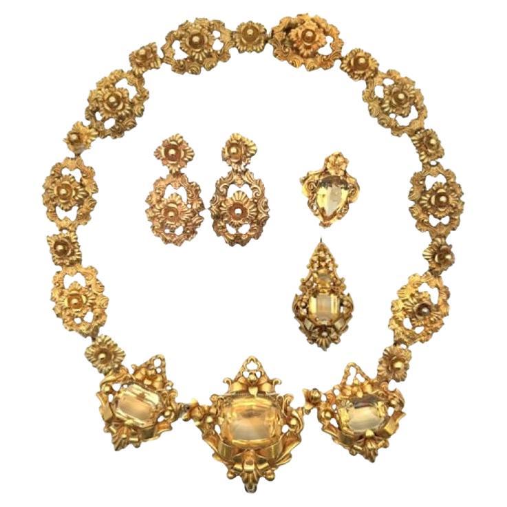Parure antica di Citrino in vendita