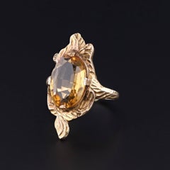 Antique Citrine Ring of 10k Gold