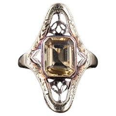 Antique Citrine Ring of 10k Gold