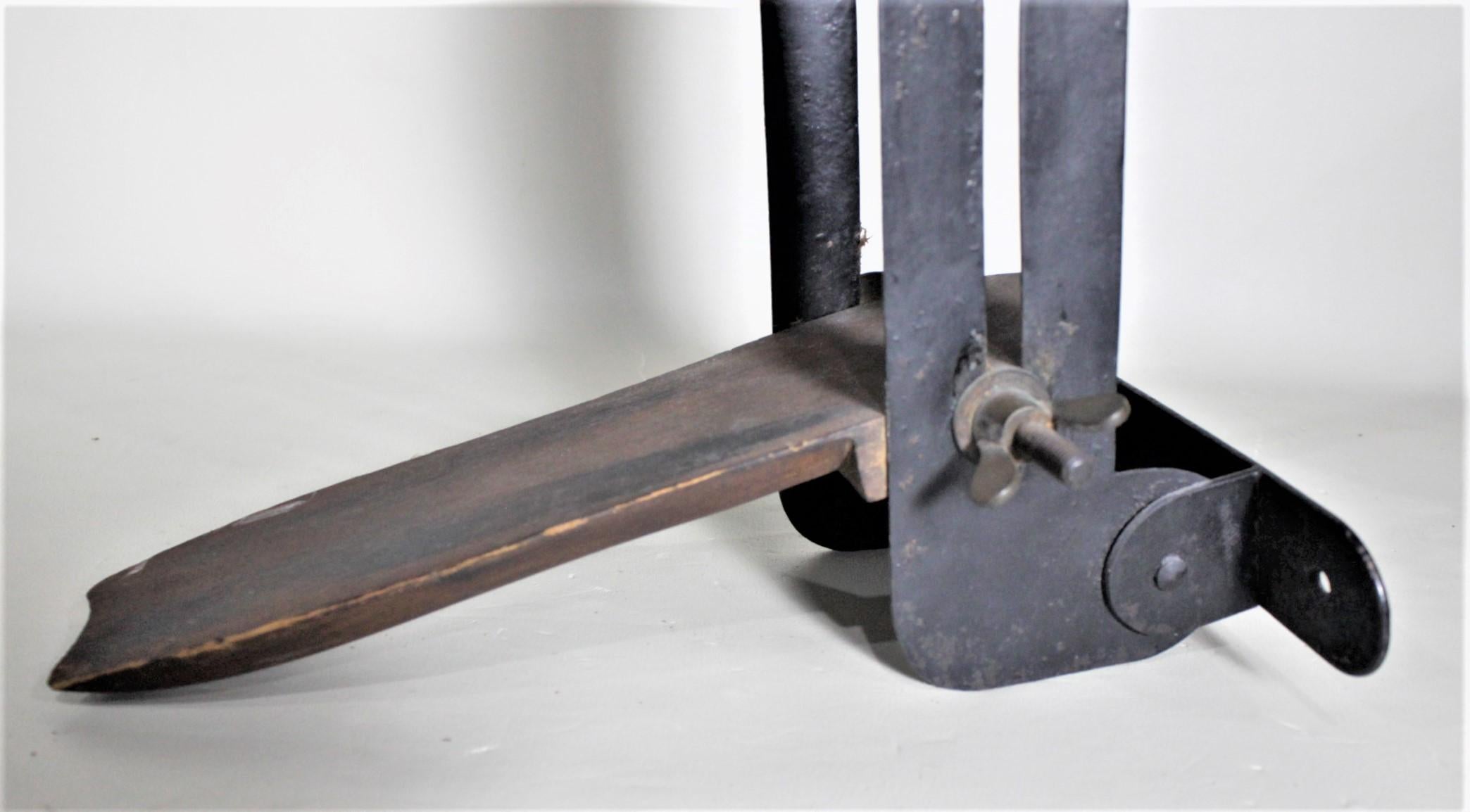 19th Century Antique Civil War Era Leg Brace or Splint with Metal, Brass & Wood Construction For Sale
