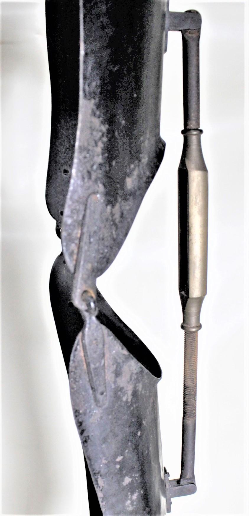 Primitive Antique Civil War Era Leg Brace or Splint with Metal, Brass & Wood Construction For Sale