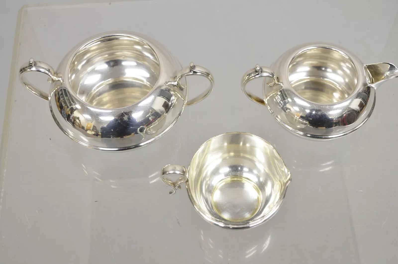 Antico set da tè in argento edoardiano CJ & Co - Set da 3 pezzi in vendita 3