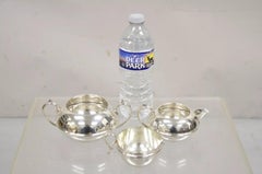 Antique CJ & Co English Edwardian Silver Plated Tea Serving Set - 3 Pc Set