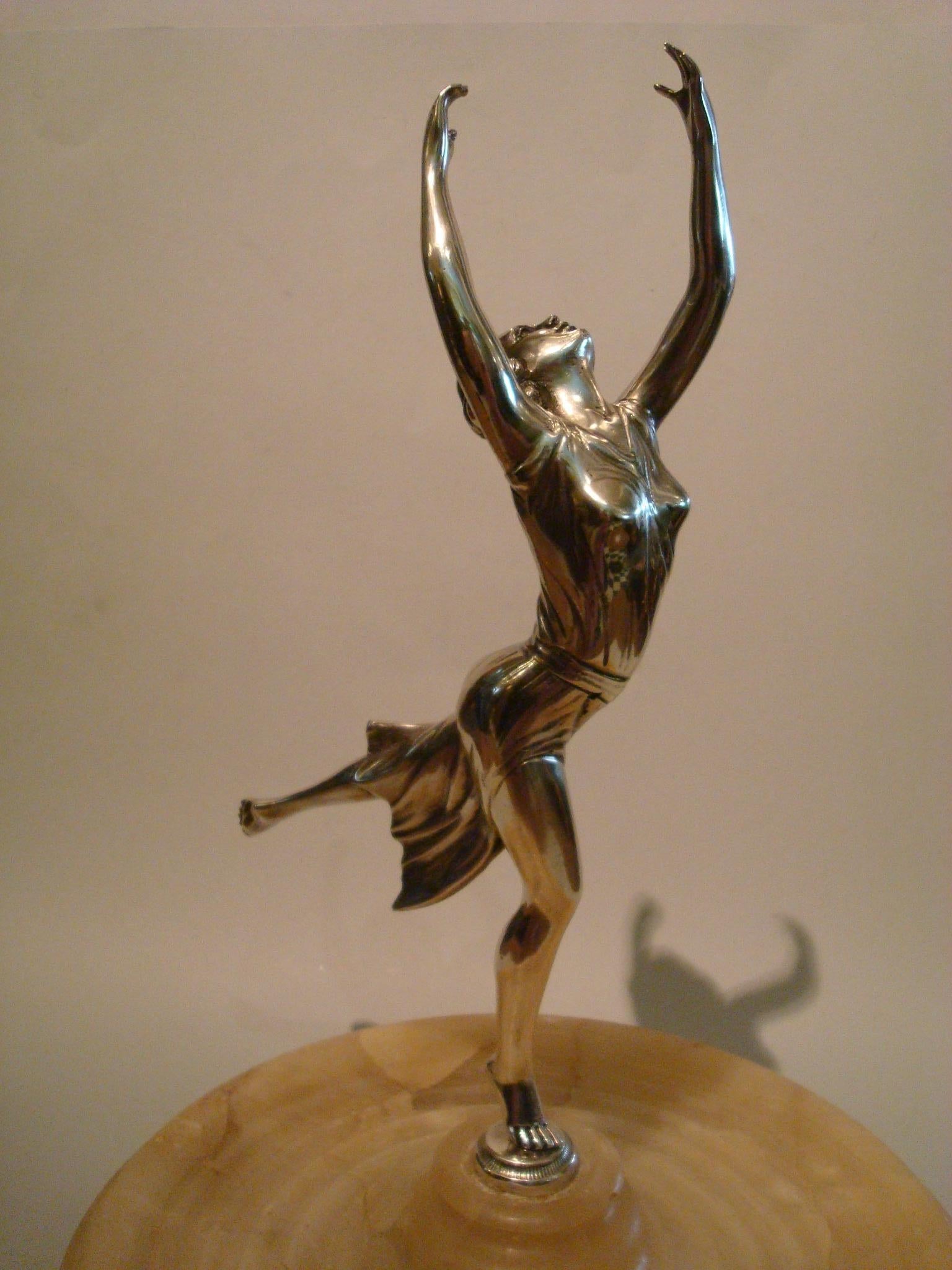Mid-Century Modern Antique Classic Ballet Female Dancer Sculpture, French, 1930s For Sale