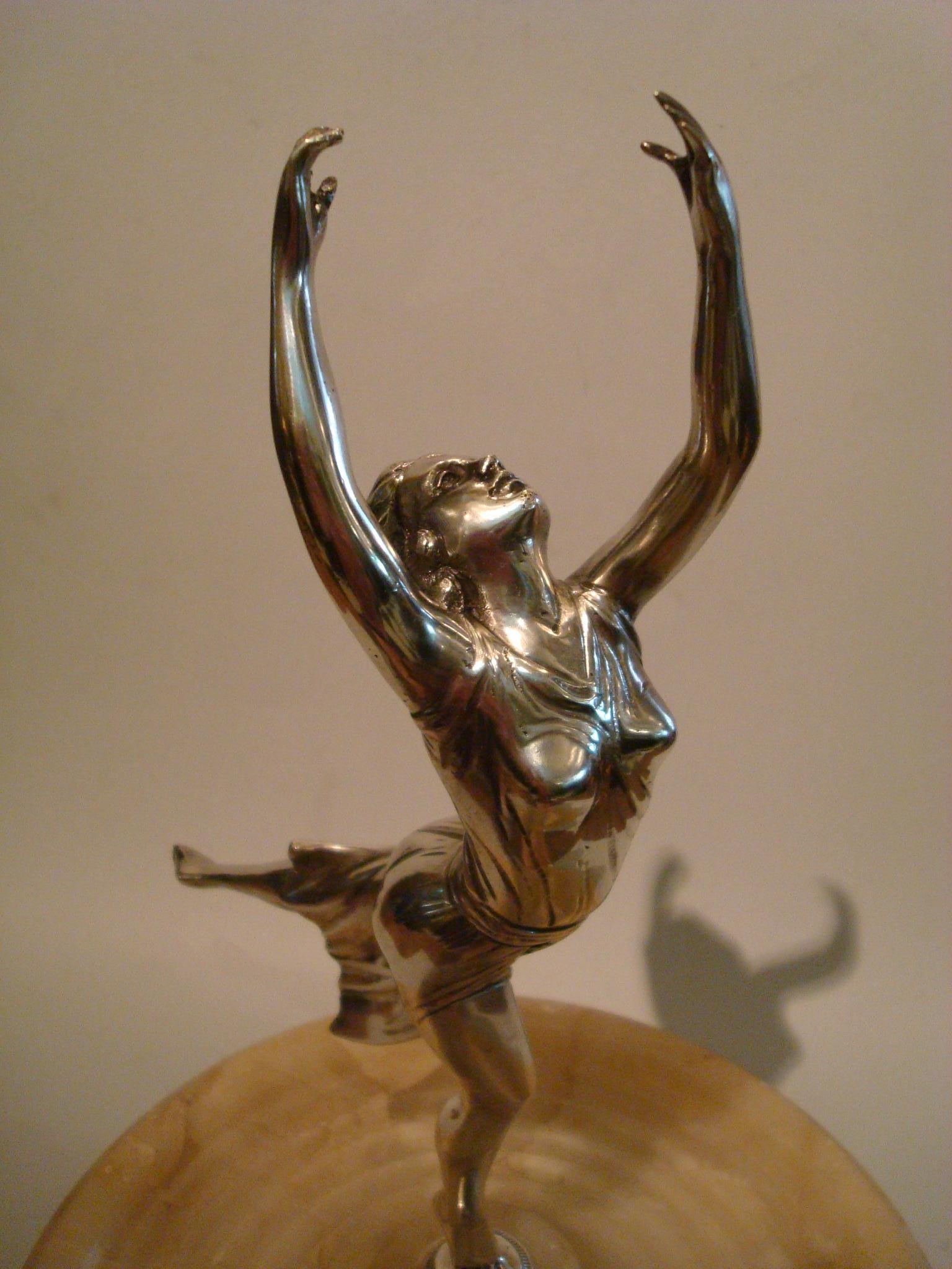 Mid-Century Modern Antique Classic Ballet Female Dancer Sculpture, French, 1930s For Sale