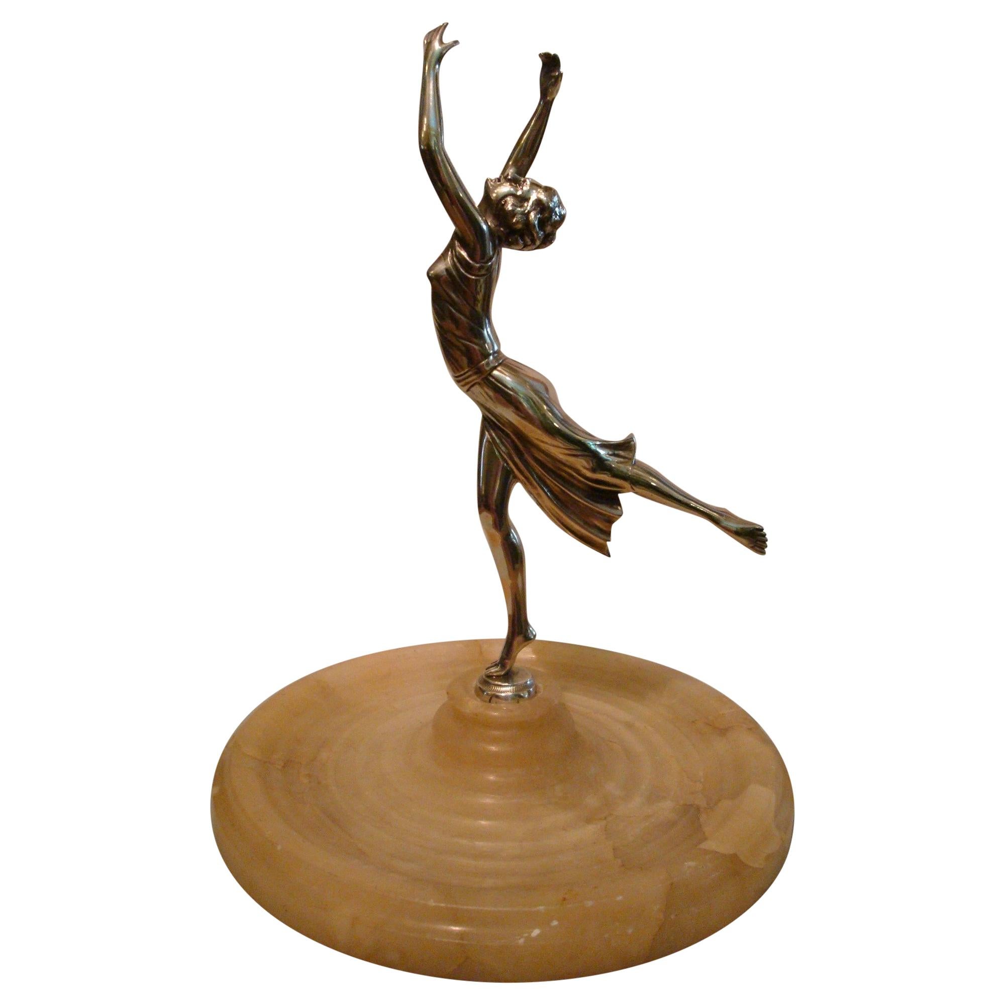 Antique Classic Ballet Female Dancer Sculpture, French, 1930s For Sale
