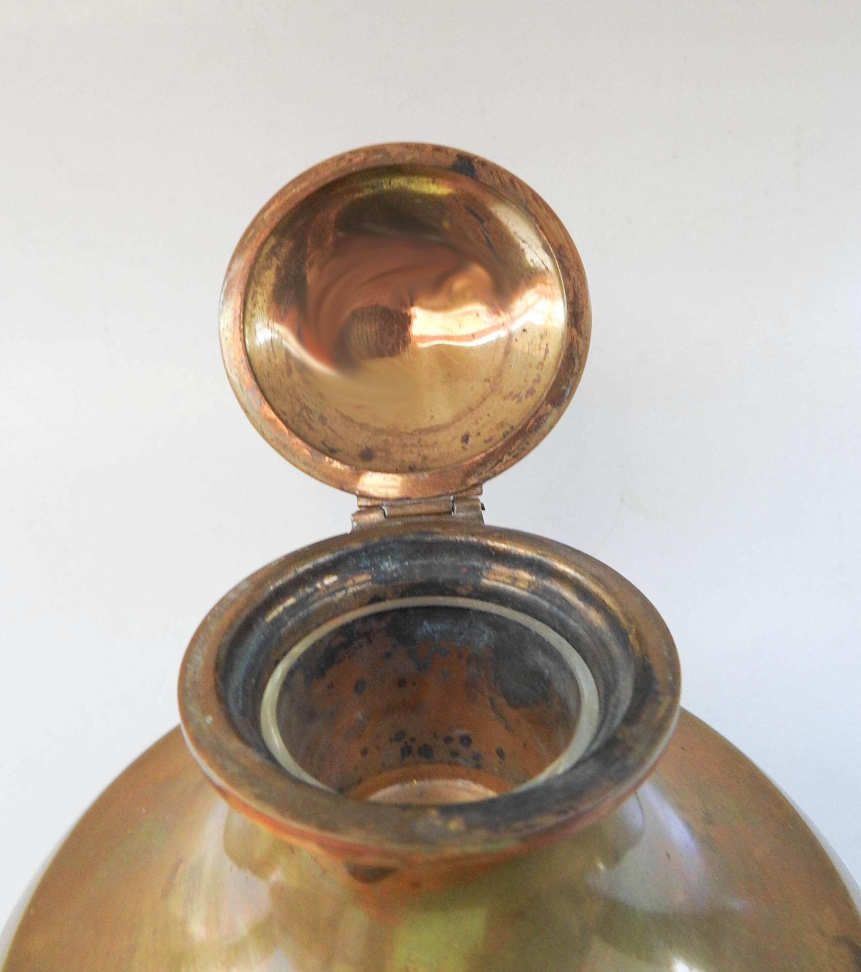 American Antique Classic Brass Ink Well For Sale