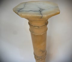 Antique Classic Design Alabaster Column #1