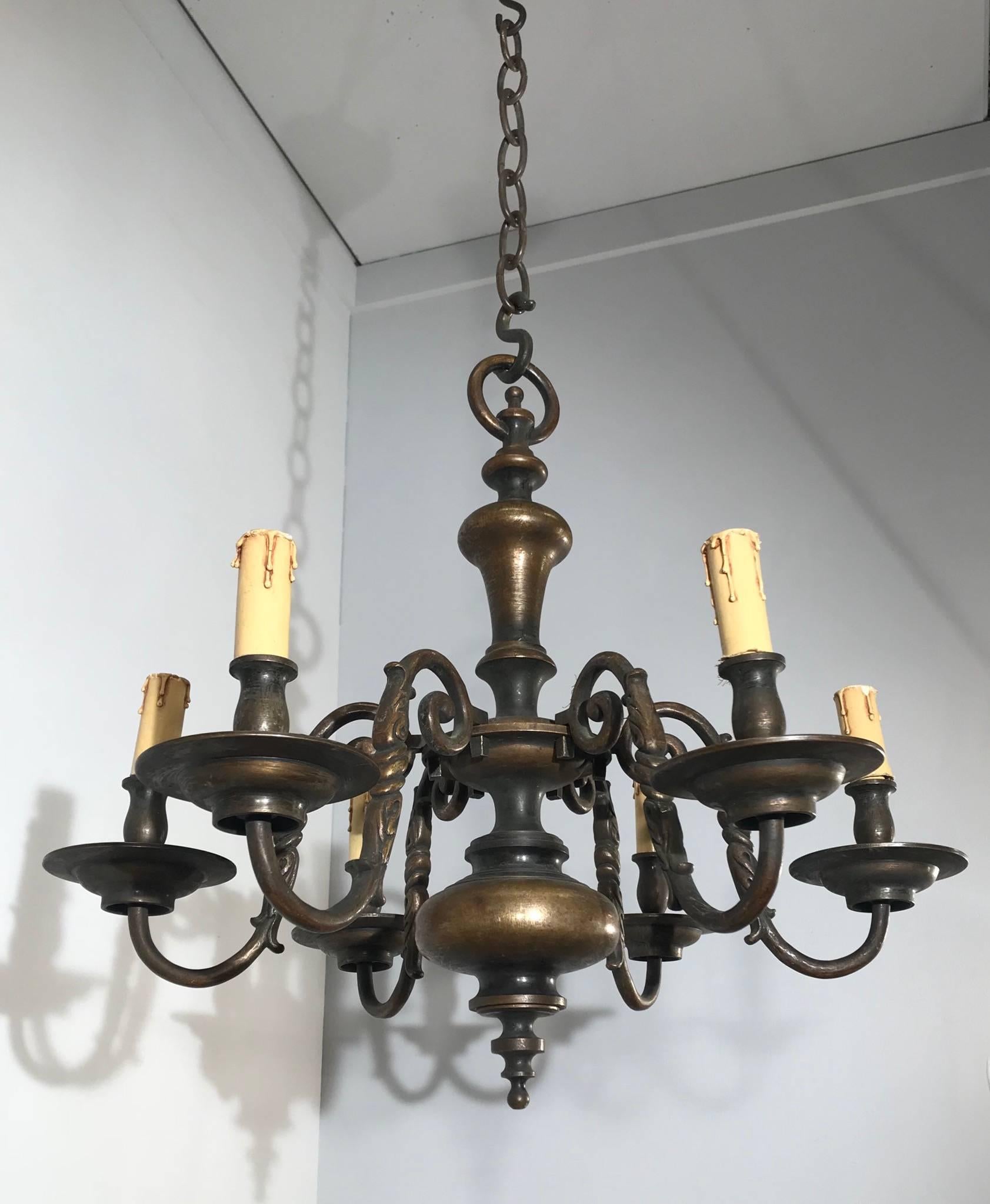 six arm candle chandelier