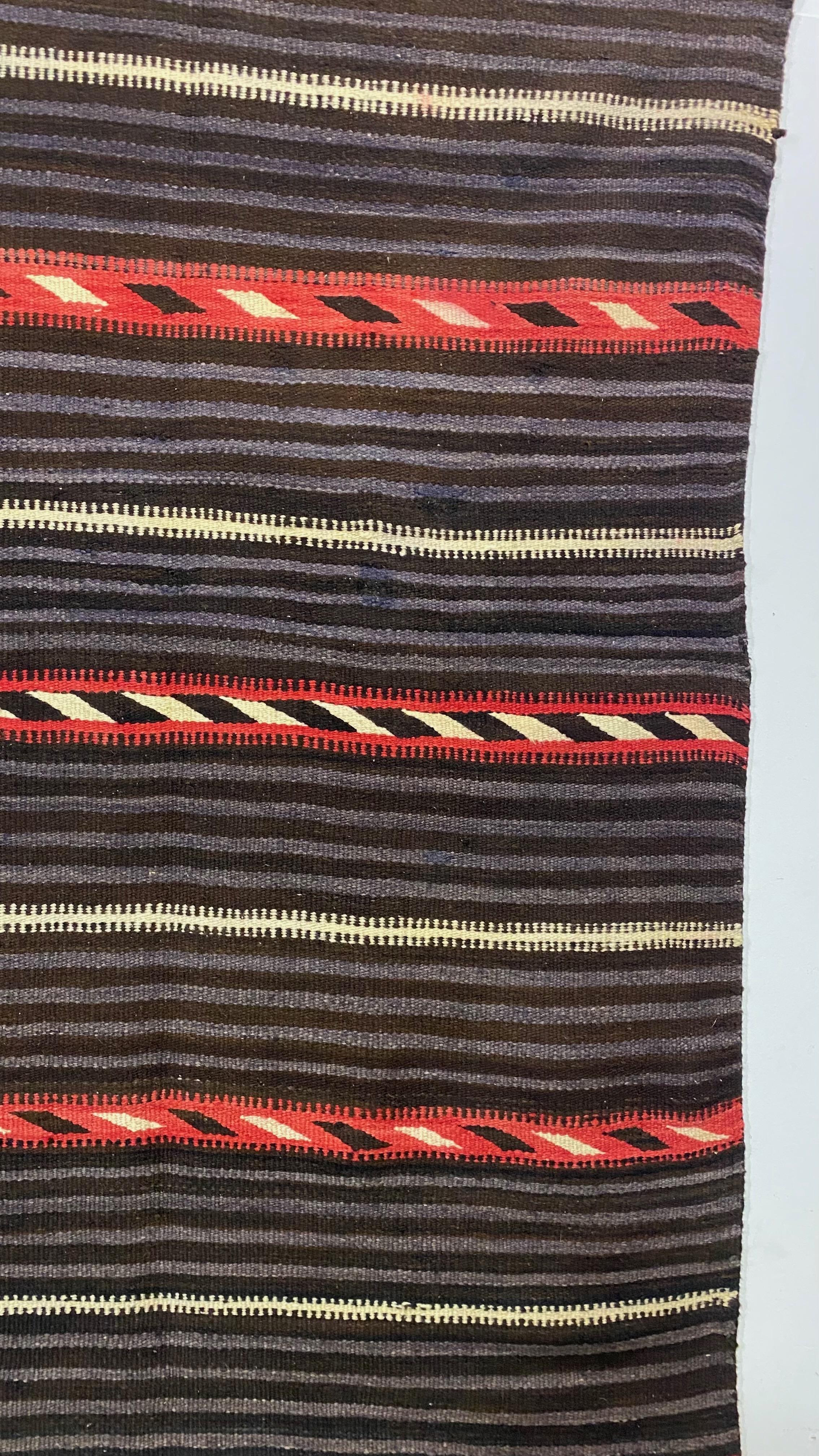 Antique Classic Moki Style Navajo Wearing Blanket, Late 19th Century For Sale 5