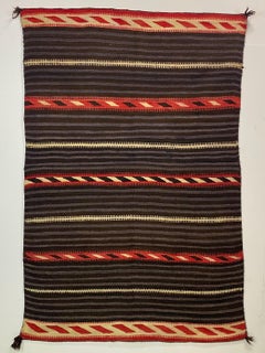 Antique Classic Moki Style Navajo Wearing Blanket, Late 19th Century