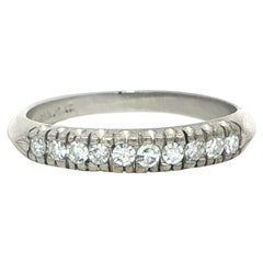Antique Classic Platinum 
Palladium .20ctw Single Pave Diamond Stack Band Ring