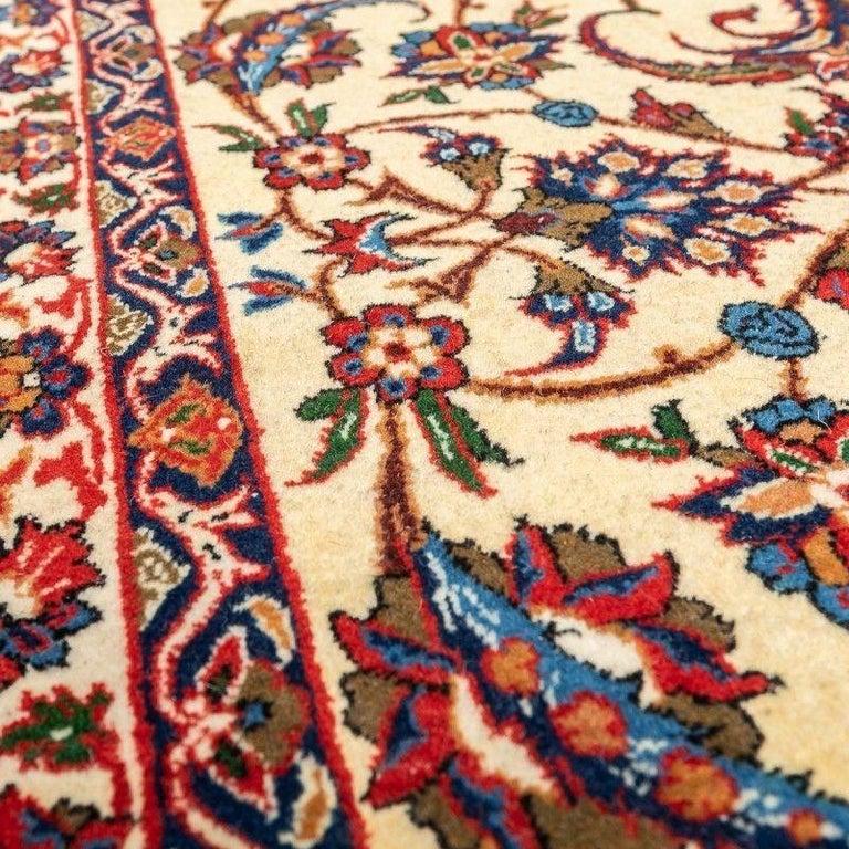 19th Century Antique Classic Rug, Design of Palmts, Flowers and Branches For Sale